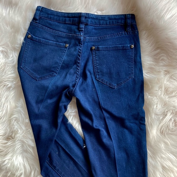 Cachet lower  rise stretch denim  true indigo blue - Picture 7 of 10